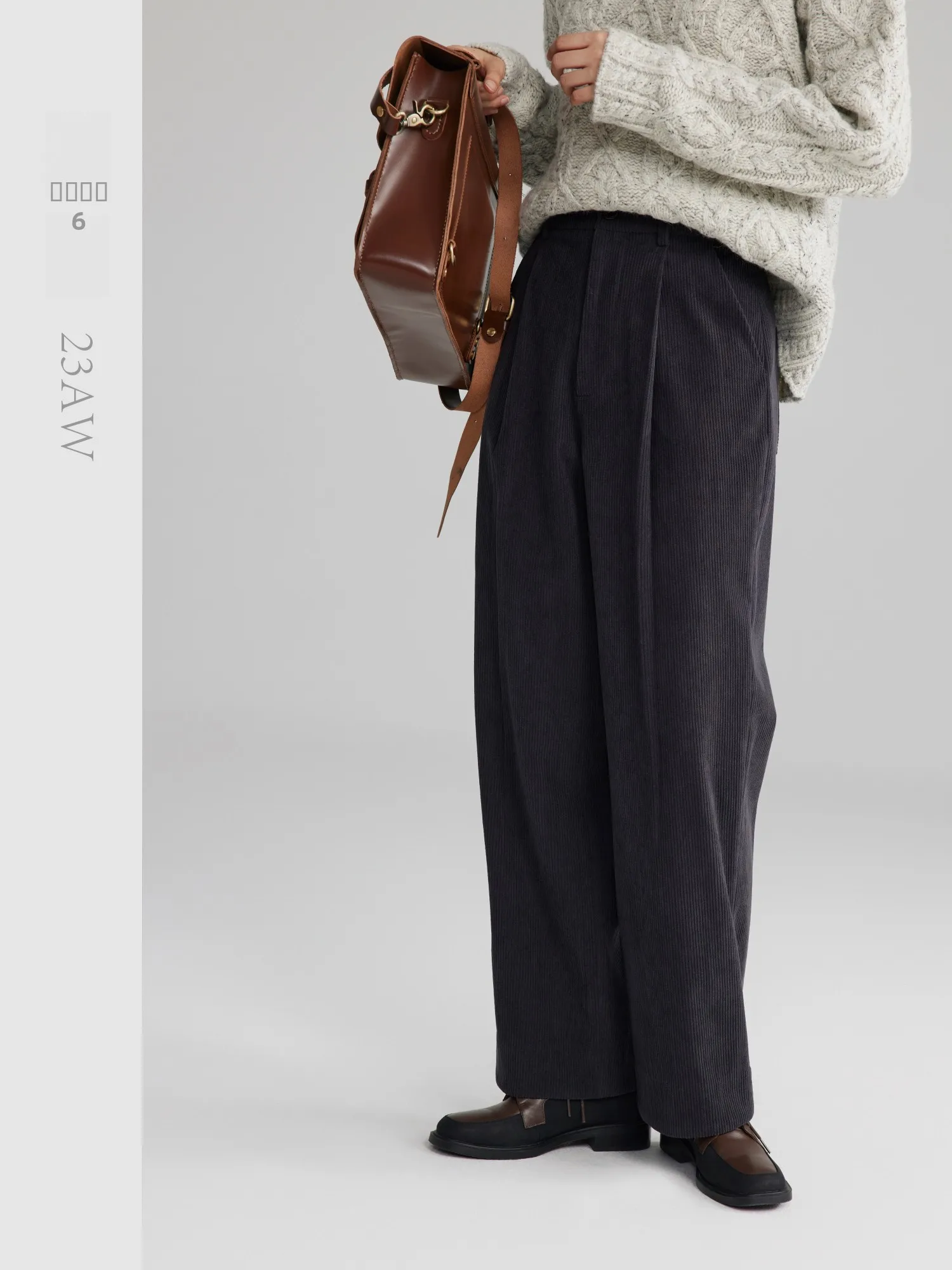 

Женские повседневные брюки Lebai из вельвета с прямыми штанинами, с отворотами, длинные, на талии, для работы, из полиэфирного волокна