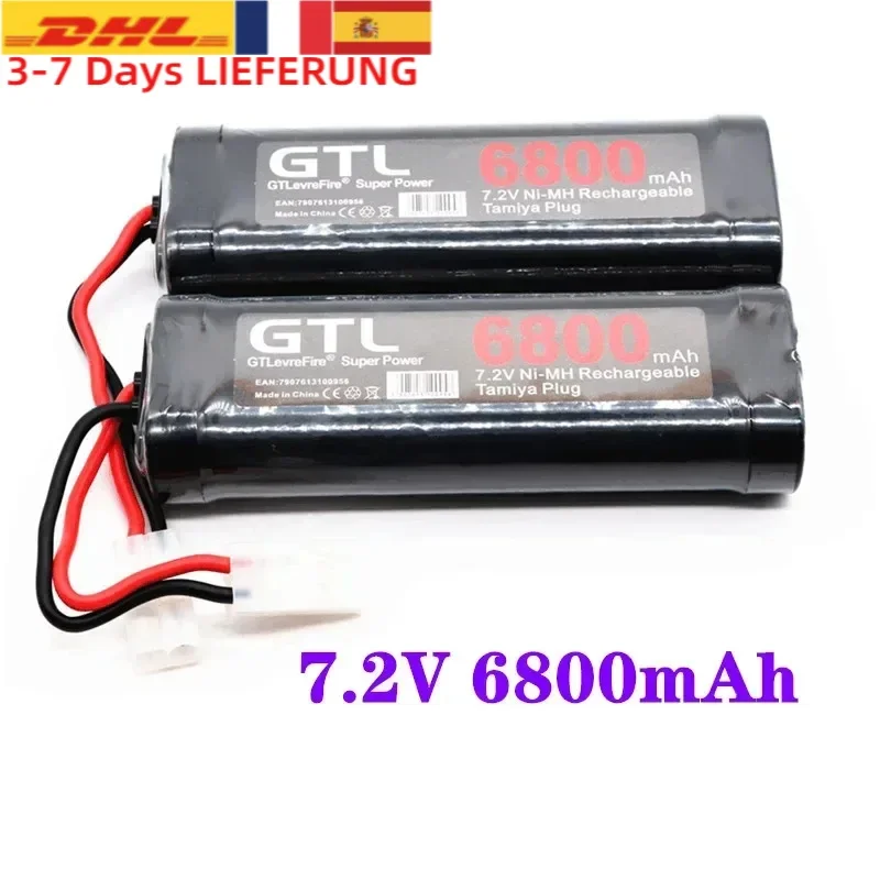 100% Original 7,2 V Batterie 6800mah NiMH Batterien Pack Für RC Auto Lkw Buggy Boot Tank Ni-Mh Baterias grau abendessen power