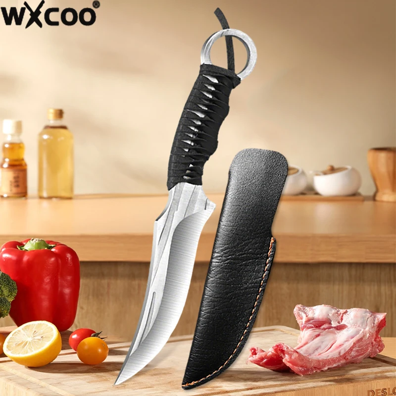 Multifunctional Butcher Boning Knife BBQ Beef Meat Fruit Cutting Hand Forged Cleaver Durable Kitchen Chef Knife for Cooking
