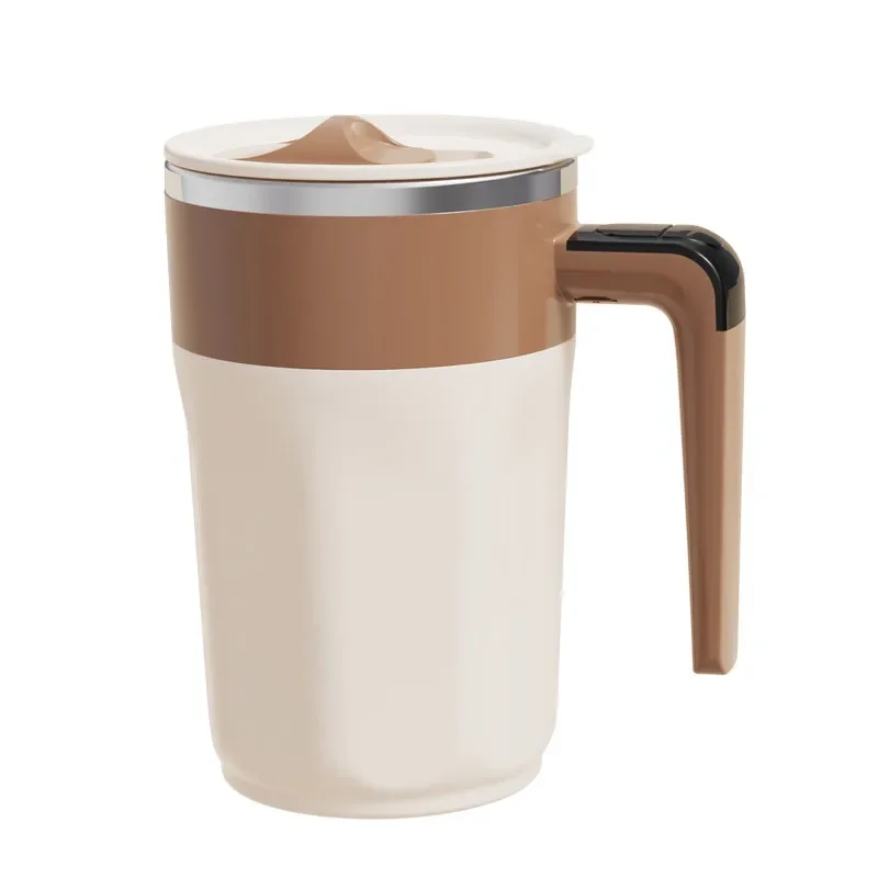 

400ML Smart Mixing Cup LED Temperature Display Coffee Cup 316 Stainless Steel Magnetic Temperature Milk Coffee Self Stirring Mug