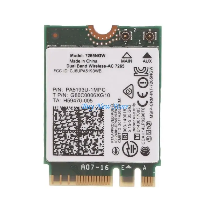 

20CE 7265NGW AC2.4 Double Band Networks card up to 867Mbps Wireless Card