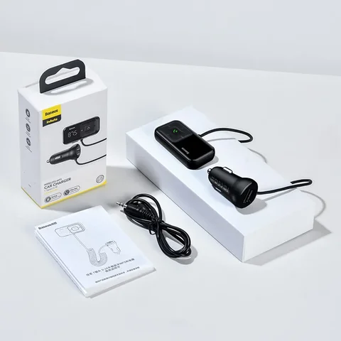 FM-трансмиттер Baseus автомобильный с Bluetooth 5,0 и USB-портом