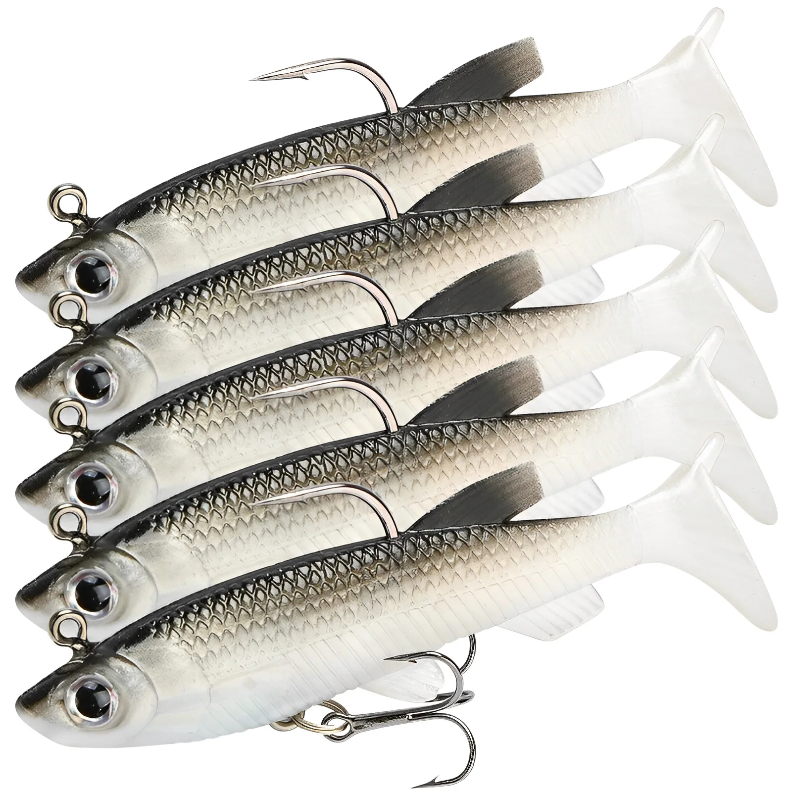 

5PCS Kit 8cm 13g Fishing Lure Artificial Soft Bait Fishing Wobblers for Bass Trout Walleye Crappie Outdoor Accessory Fish Lures