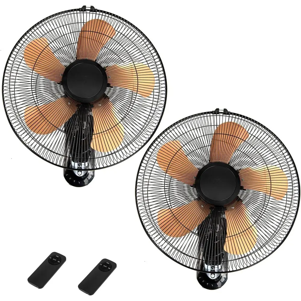 

20 Inch Dual Wall-Mounted Fans with Remote, Oscillating, 3-Speed Settings, High Velocity for Home & Office