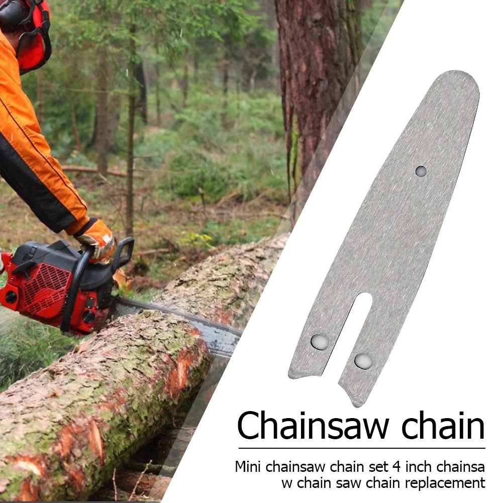 4/6inch Sharp Chains and Guides Set Guide Plate Chainsaw Accessory Chainsaw Guide Chains Parts for Mini Pruning Saw Electric Saw