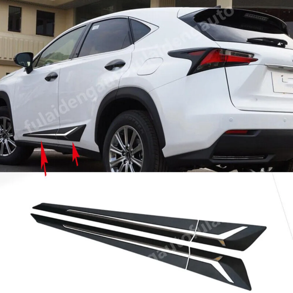 4X For Lexus NX200t NX200 2015-2021 ABS Chrome Car Side Body Moulding Cover Trim