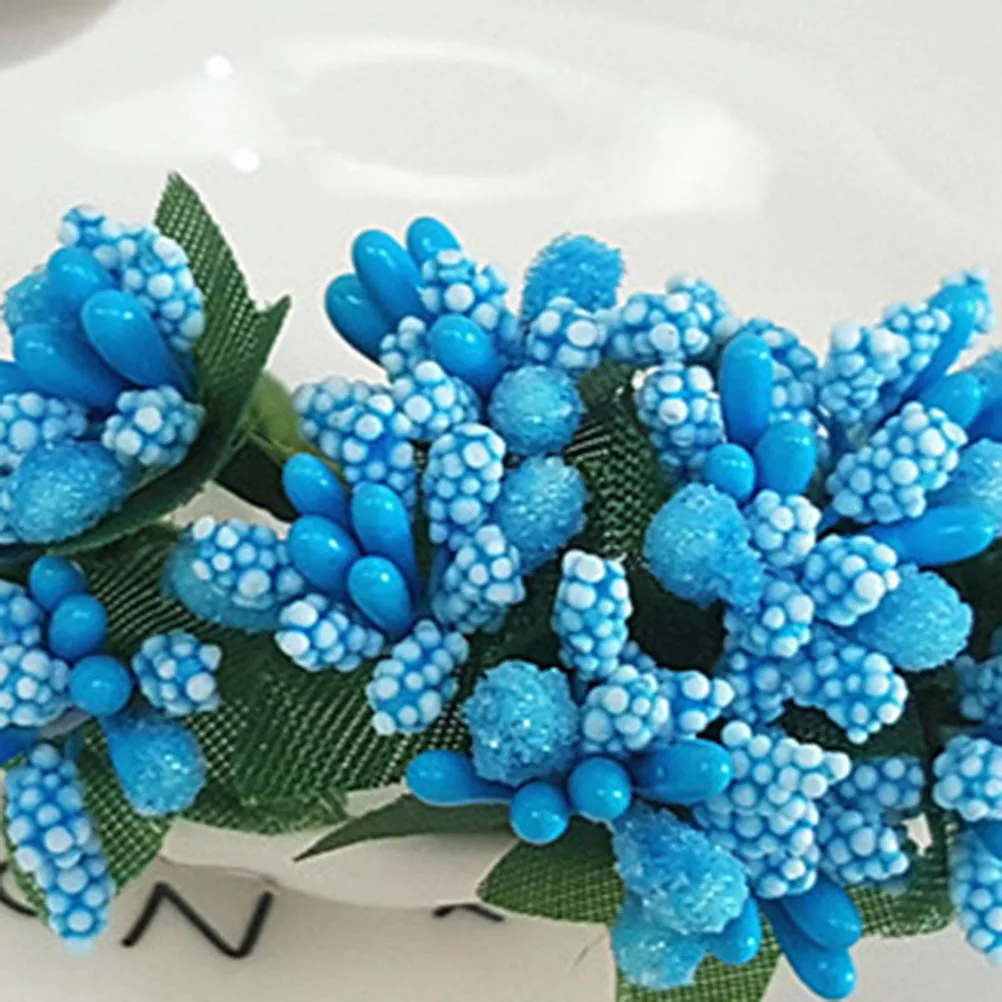 

12 Pcs/bunch Decoration Simulated Small Berries Artificial Stamens Outdoor Berry Fake Picks for Wreaths Flower