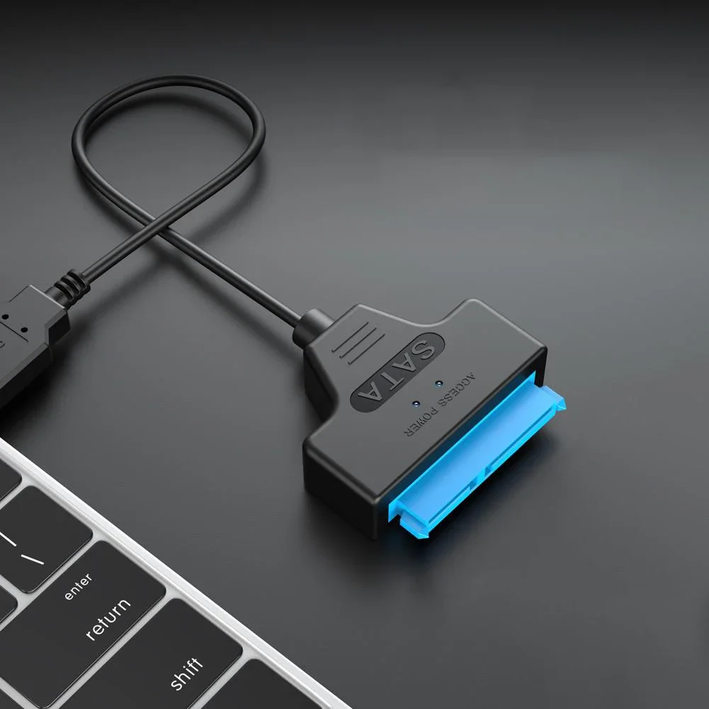 

SATA To USB 2.0 Cable Adapter Support 2.5 Inches External HDD SSD Notebook Hard Drive 22Pin Data Converter