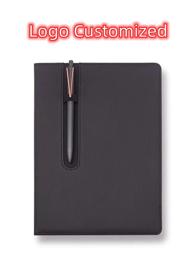 Personalize Name Logo B5 Notebook Hard Cover Writing Pads Binder Large Diary Business Planner with Gift Box Pen