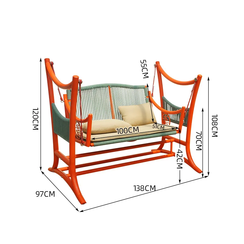 야외 레저용 간편한 행잉 체어, 그네, 야외 발코니 행잉 바스켓