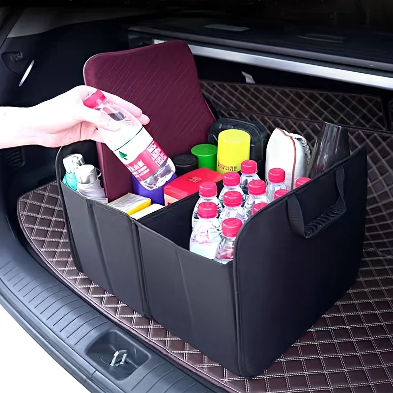Organizador universal para maletero de coche, bolsa de almacenamiento portátil, plegable y impermeable con muchos compartimentos para SUV, camión, furgoneta, sedán,
