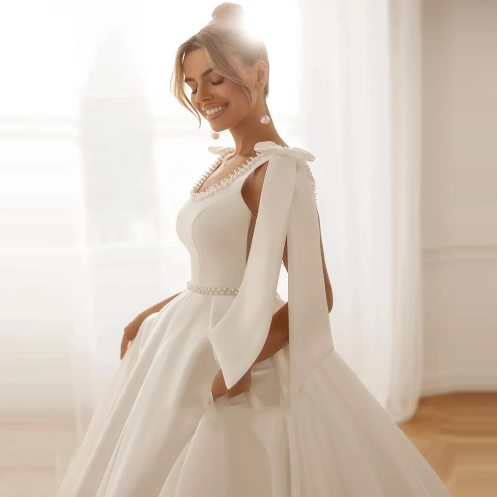 

Square-Neck Women Wedding Dresses Sweetheart A-Line Bridal Gowns Plus Size Engagement Banquet Vestidos De Novias 2025 Customized