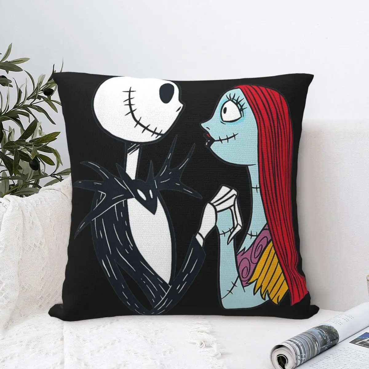 

Чехол на подушку «Кошмар перед Рождеством», мягкий полиэстер, чехол для подушки, украшение, наволочка, домашний квадратный чехол