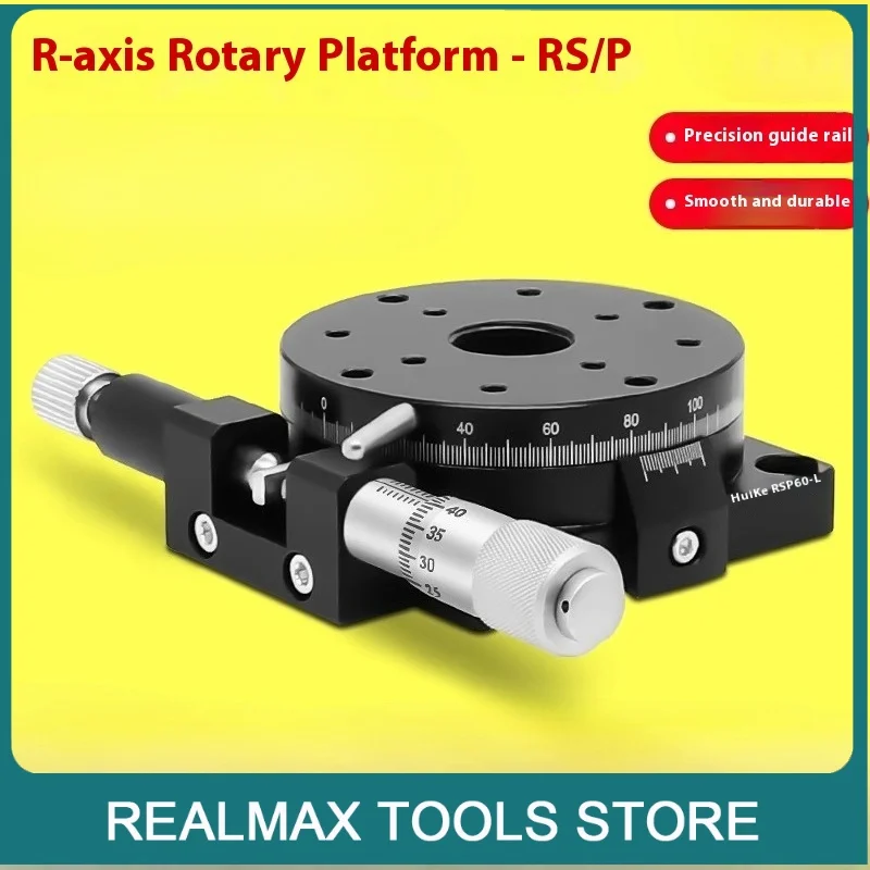 

Ось R 60 мм RSP60-L RS60-L Ручной высокоточный регулируемый угол на 360 градусов Платформа Оптический сверхмощный поворотный ползунковый микрометр