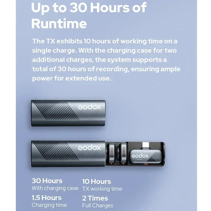 

Godox Cube SC/SL Wireless Lavalier Microphone With Charging Case for Interview Vloging Live Streaming Microfone Mic