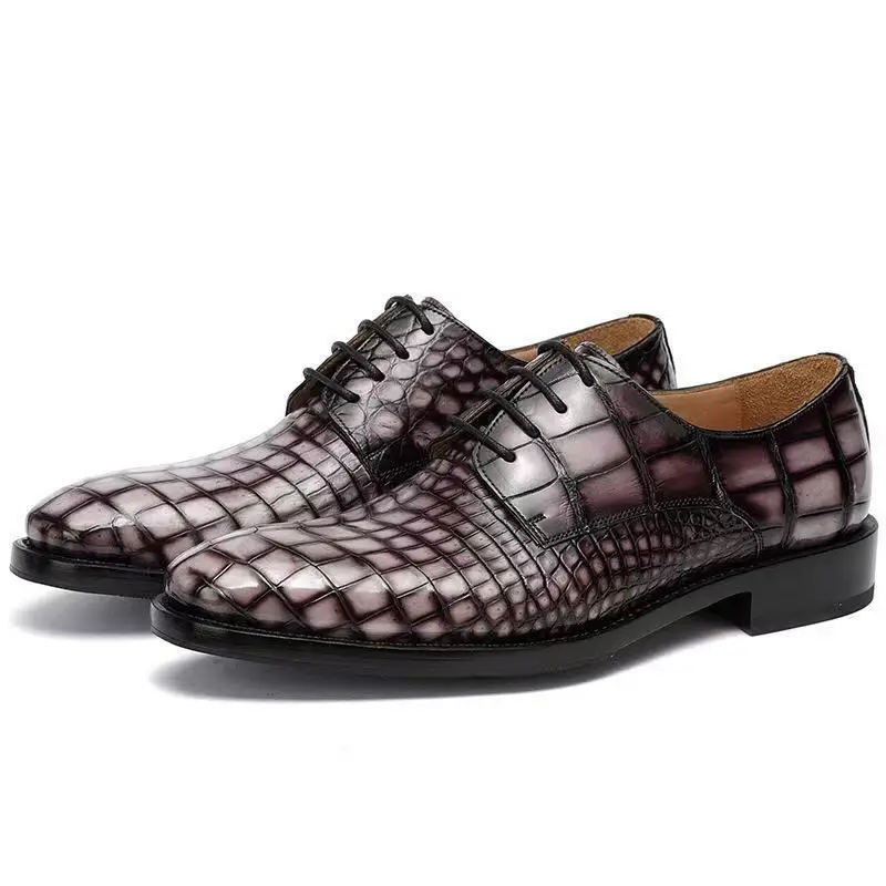 

Yingshang новые мужские туфли из крокодиловой кожи, мужские формальные туфли серого цвета, модная мужская обувь