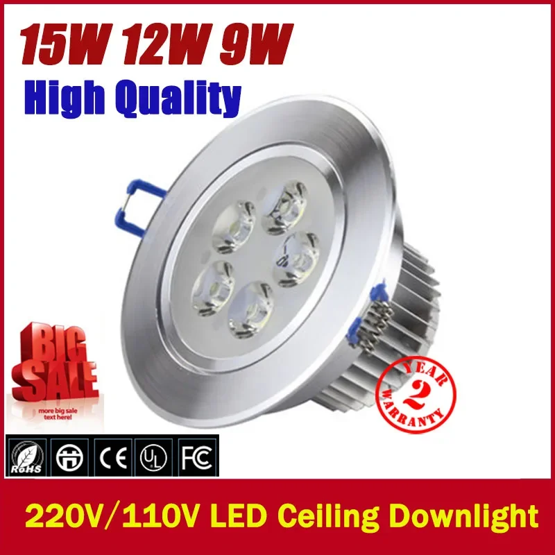 

LED Ceiling Downlight 9W 3X3W 12W 4X3W 15W 5X3W LED Recessed Cabinet Wall Spot light Down Lamp Cold White Warm White