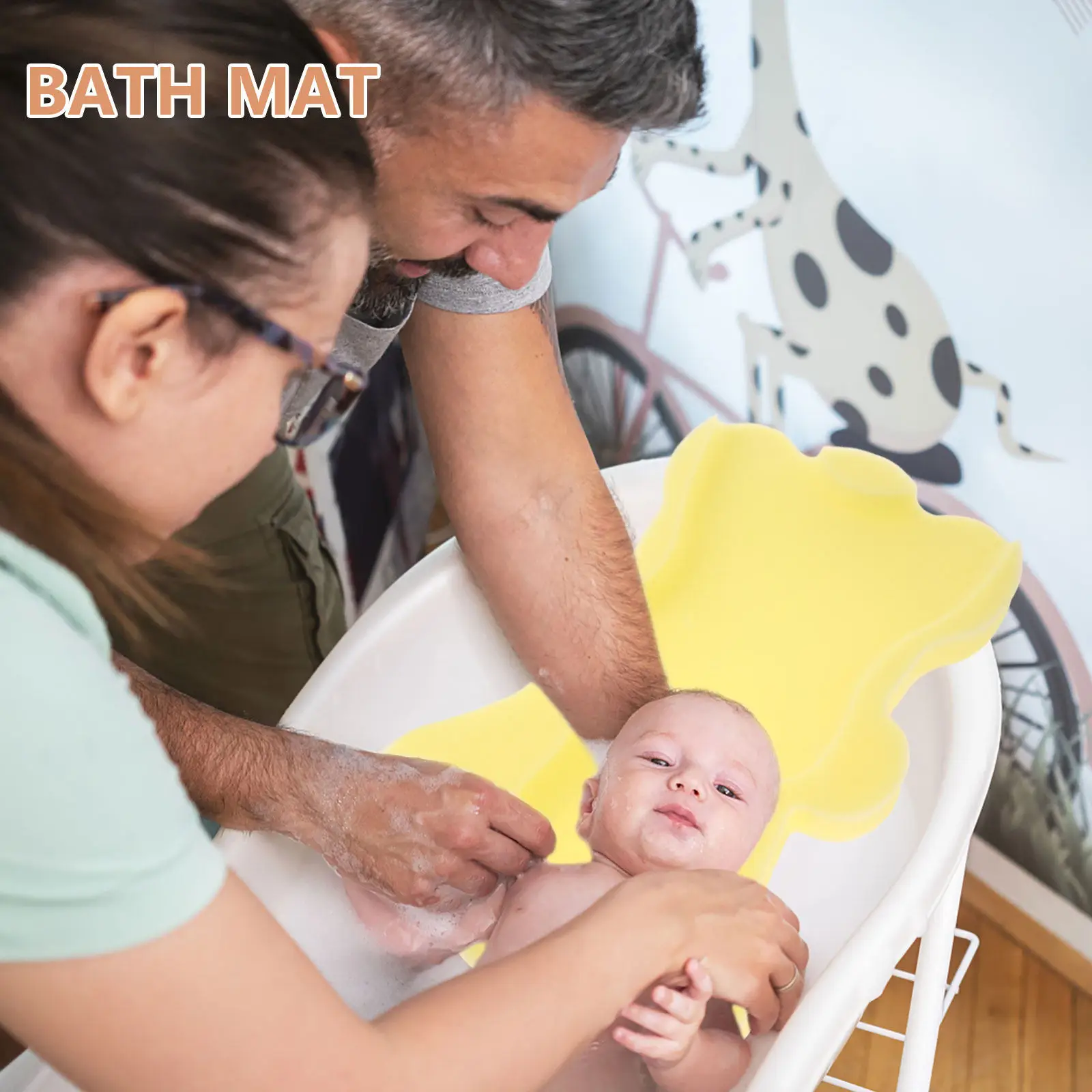 

Новый мягкий дышащий коврик-подушка для купания новорожденных с губчатой поддержкой, безопасный, нескользящий, для ванной и раковины