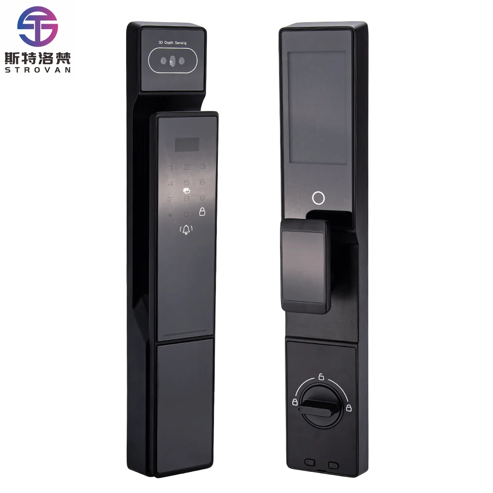 

3D Face Recognition Smart Door Lock Fingerprint & Wifi Aluminium Electric Automatic Lock with Code Smart Locks