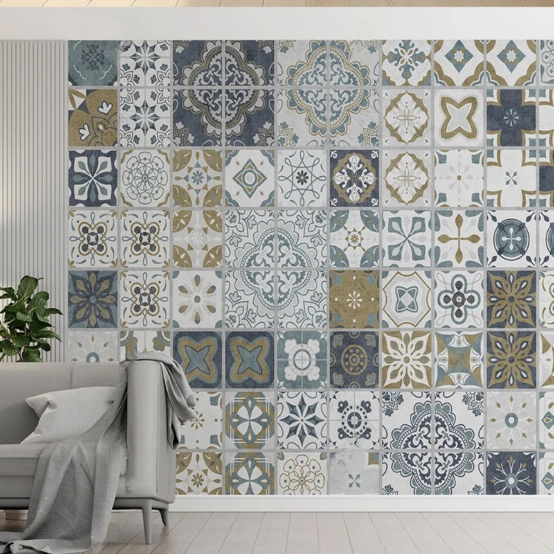 Custom Abstract Photo Mural Art 3D Geometric Flower Pattern Wallpaper for Bedroom Living Room TV Sofa Background Wall Covering