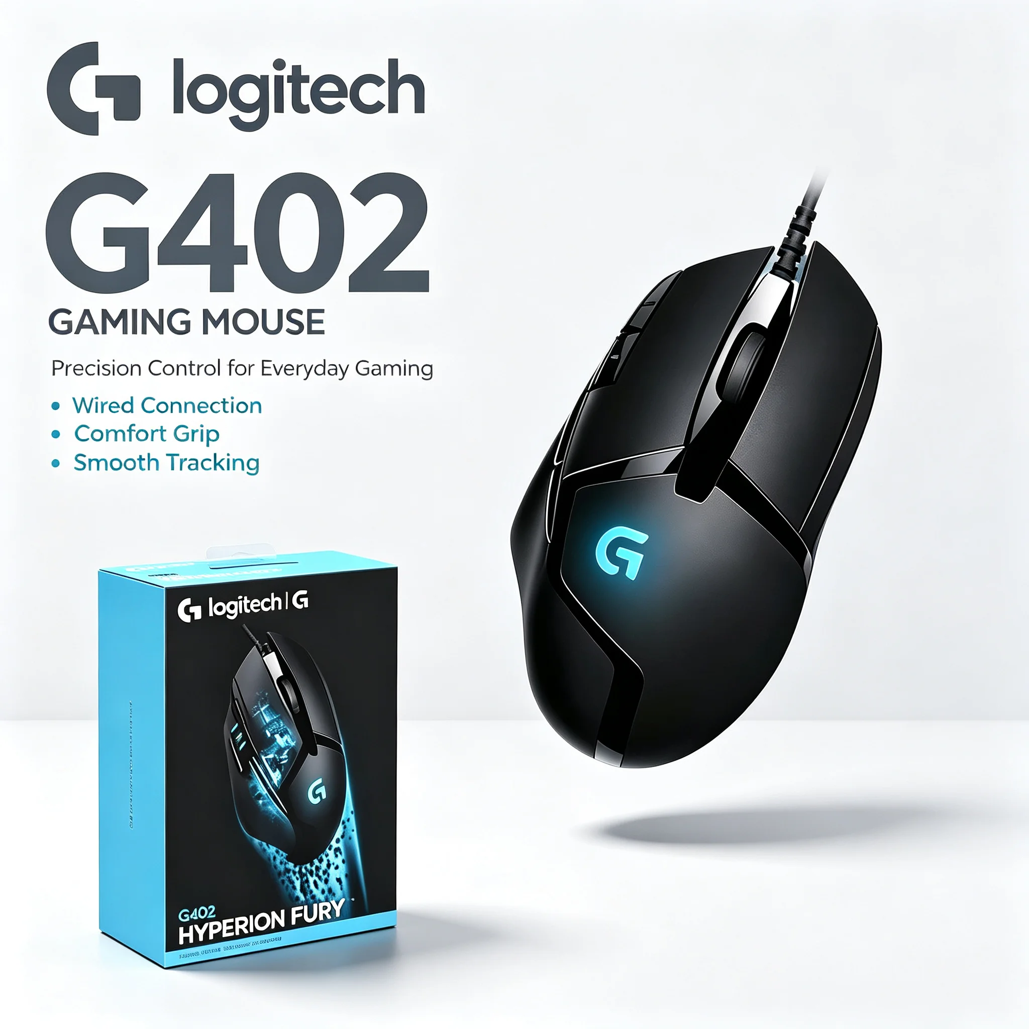 Logitech G402 Wired Gaming Mice Hyperion Fury Programmable Button Setup Stable Wired Mouse For Desktop Laptop
