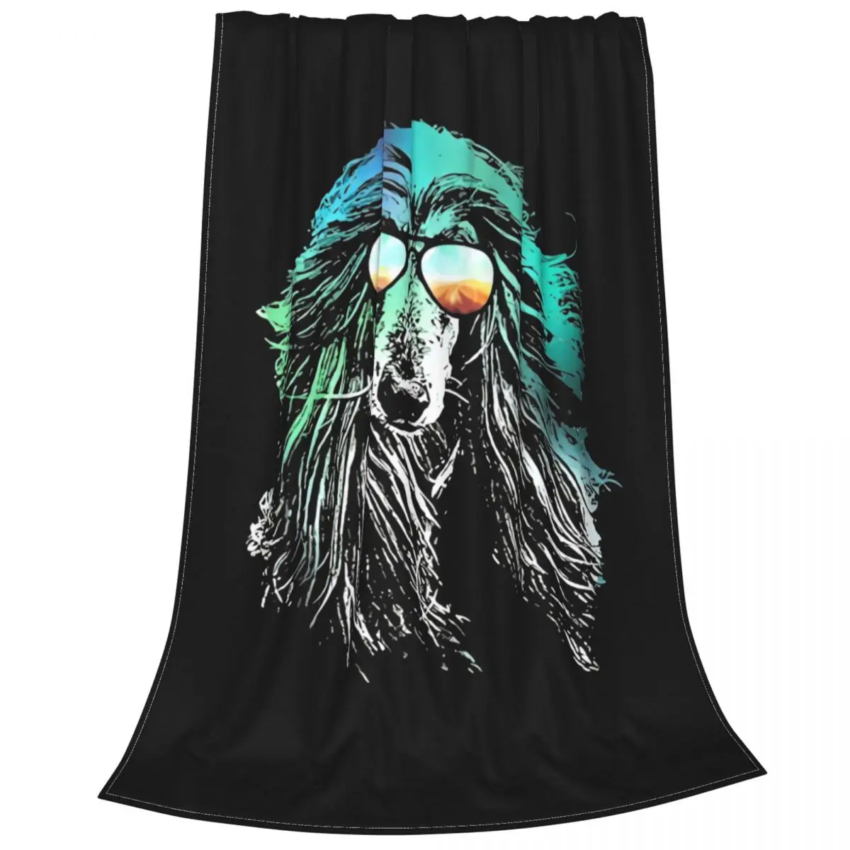 Afghan Hound Neon Dog Ultra-Soft Micro Fleece Blanket High New Style Plus Velvet Skin Friendly