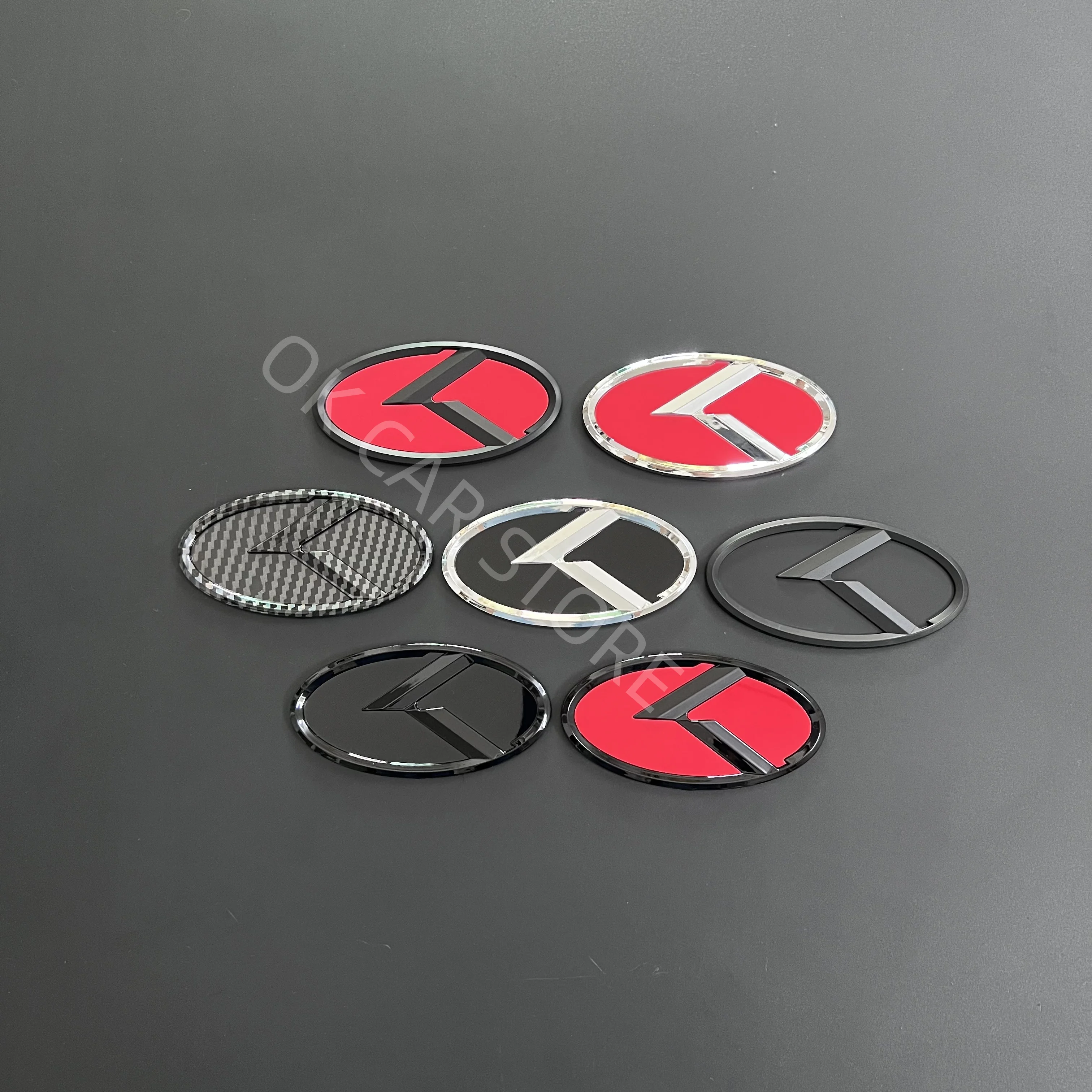 

9 colors ABS K Logo Car Front Hood Rear Trunk Logo Emblem Badge Stickers for Kia Sportage Sorento Optima Forte Rio Stinger K5