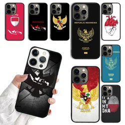 Indonesia Passport Flag Map Mobile Phone Cases Cover For iPhone 17 Air 16 15 14 12 13 11 Pro MAX apple Plus SE2020 Coque