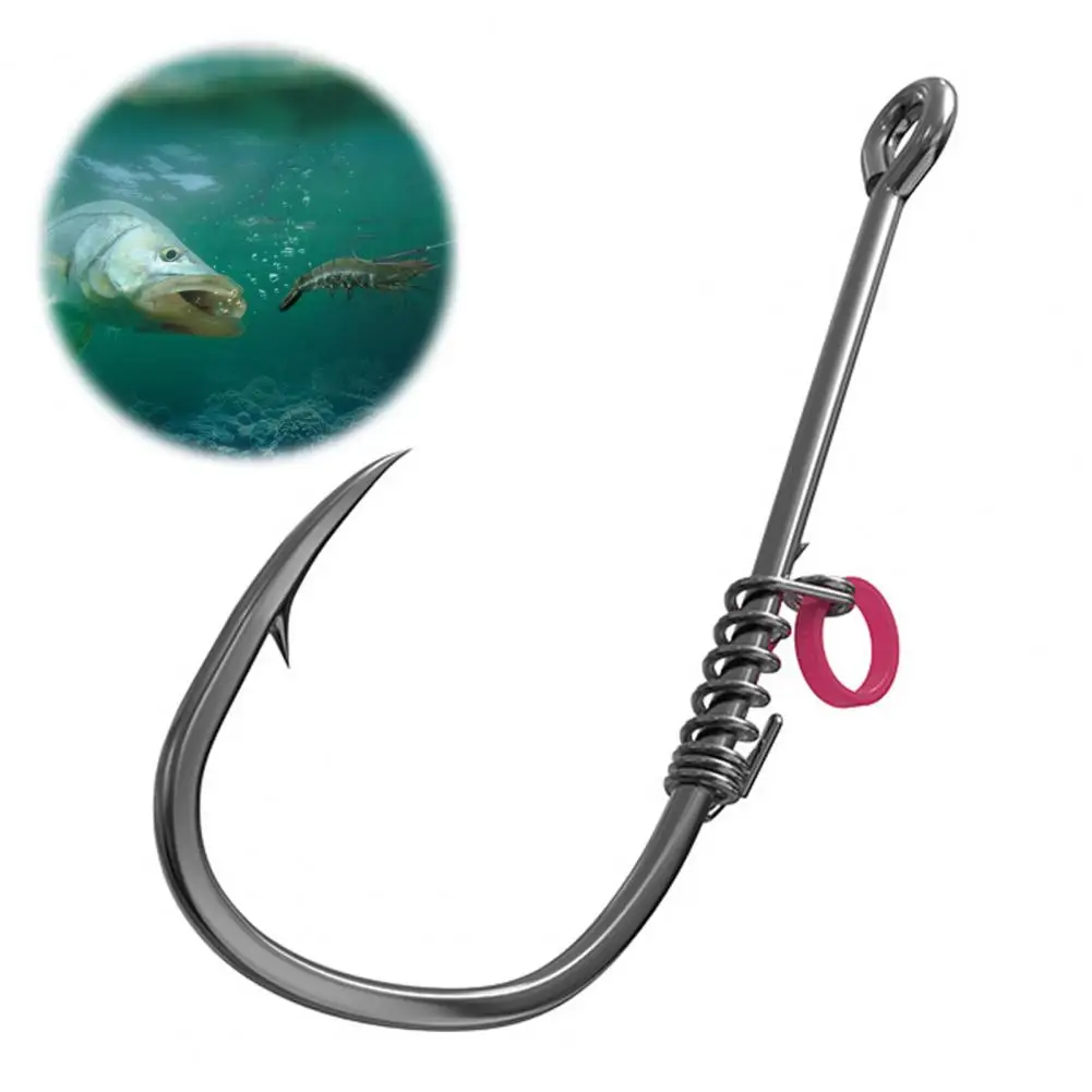 

Freshwater Fishing Hook Heavy Duty Carbon Steel Barbed Fishhook for Live Shrimp Fixing Freshwater Catfish Fishing Fishing