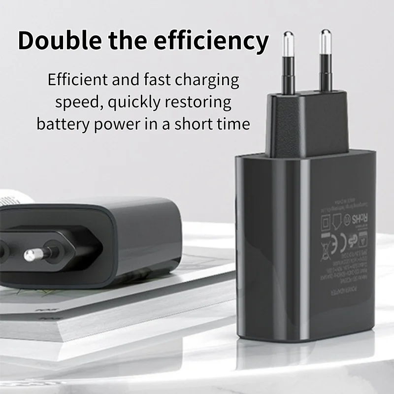 شاحن سريع PD20W شاحن سفر قياسي للاتحاد الأوروبي لأوروبا يدعم فرنسا وهولندا الدنمارك اليونان من النوع c متعدد الوظائف