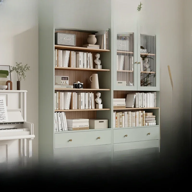 Self view simple bookshelf, home storage cabinet, floor to ceiling high cabinet, living room display cabinet, study room