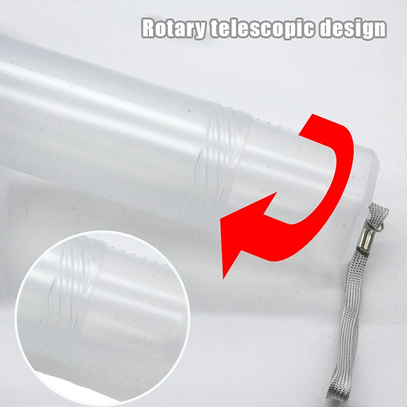 1 قطعة حامل قلم تلسكوبي ABS شفاف فرشاة الرسم الفنية حامل القلم الرصاص مناسبة لتخزين فرشاة الرسم في الهواء الطلق