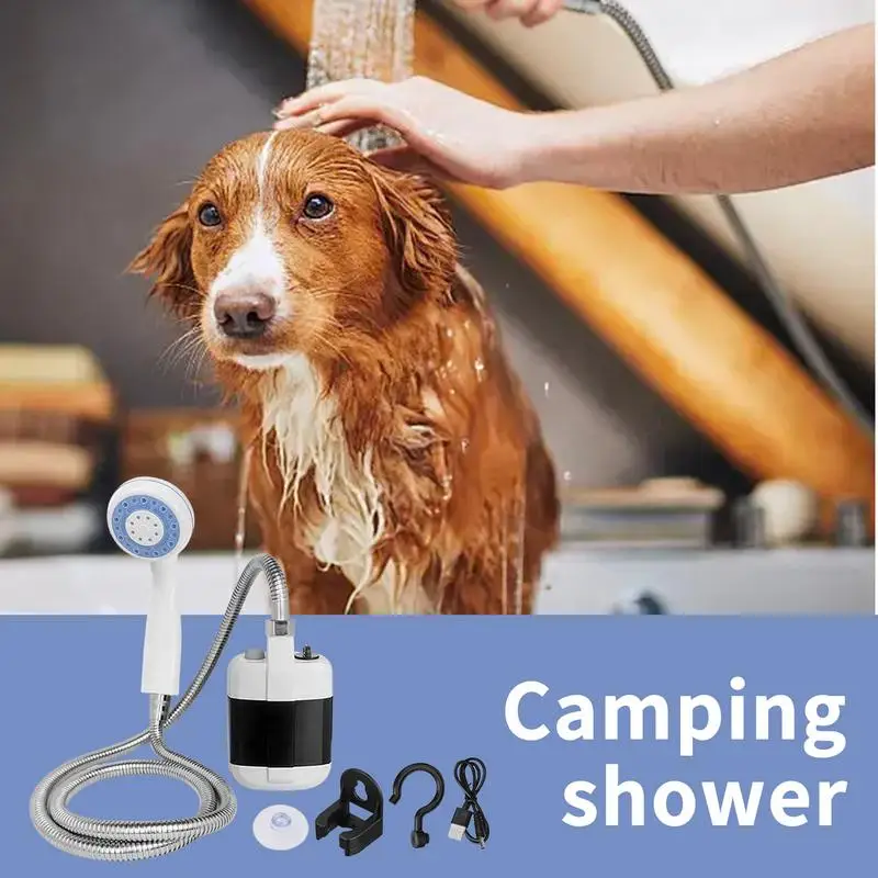 

Camping Shower Pet Cleaning Travel Shower Handheld Rechargeable Pet Washing Device For Travel Hiking Beach Showering Equipment