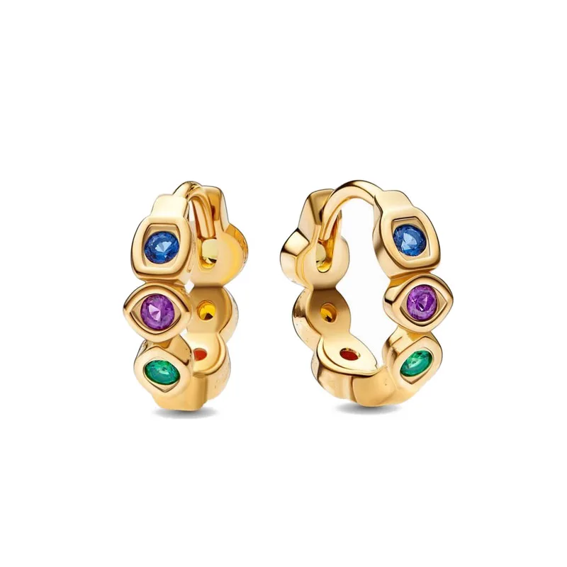 Original Gold Rose Gold Heart Snowflake Winter Earrings Earring Stud 925 Sterling Silver Jewelry For Women Party
