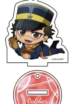 Anime Ogata Tsurumi Shiraishi Kochoube Sugimoto Genjiro Asirpa Mini Figure Doll Acrylic Keychain Keyring Cosplay Toy for Gift