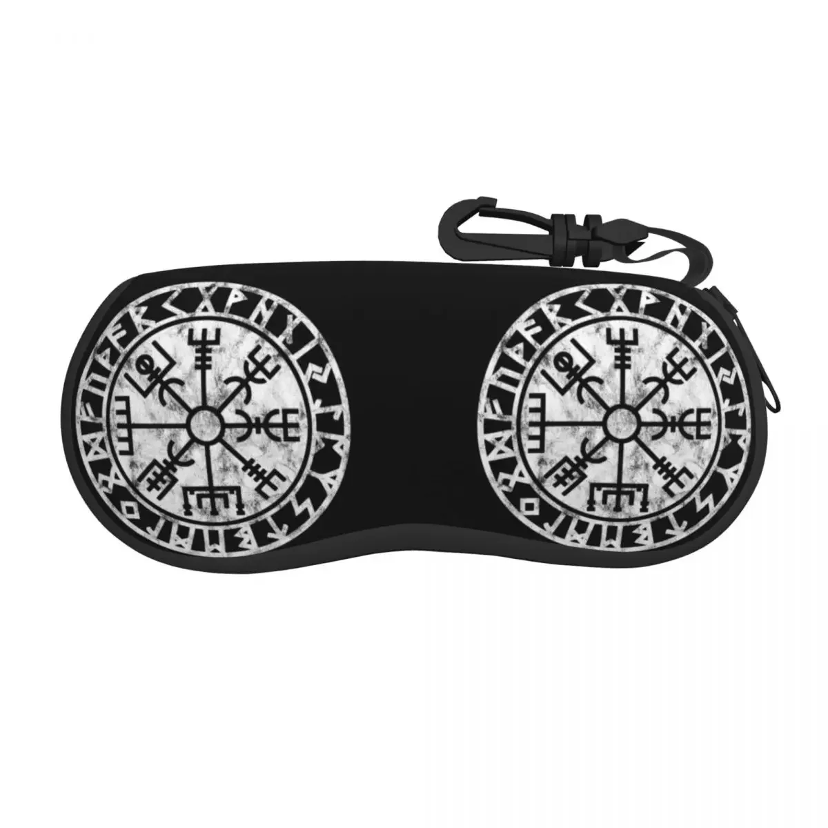 Custom Vintage Vegvisir Symbol Shell Glasses Case Unisex Travel Norse  Compass Eyeglasses Case Sunglasses Protector Box