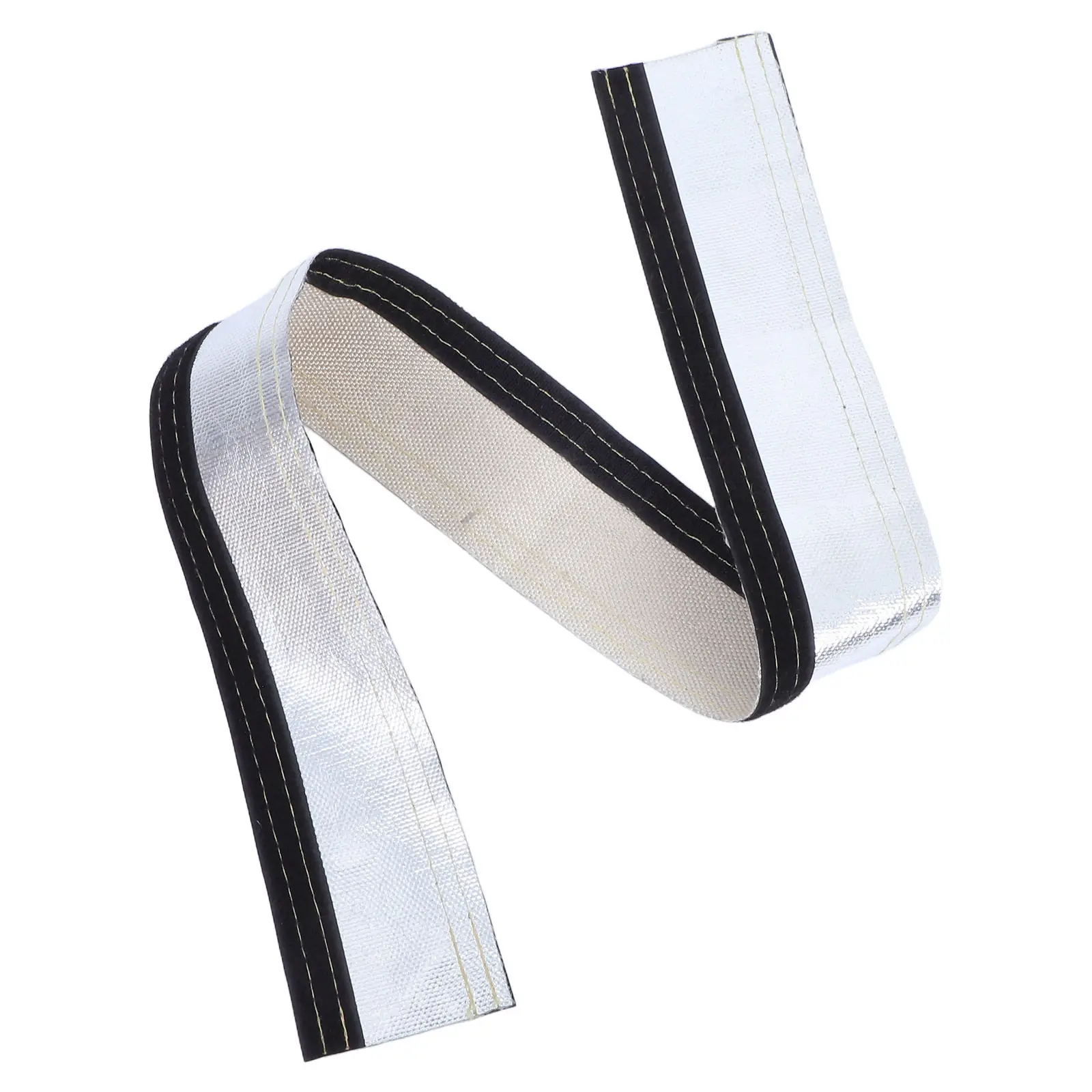 Heat Resistant Sleeve 15Mm Aluminum Foil Fiberglass Hook Loop Fireproof Cable Wrap High Temperature Insulation Metal Splash Heat