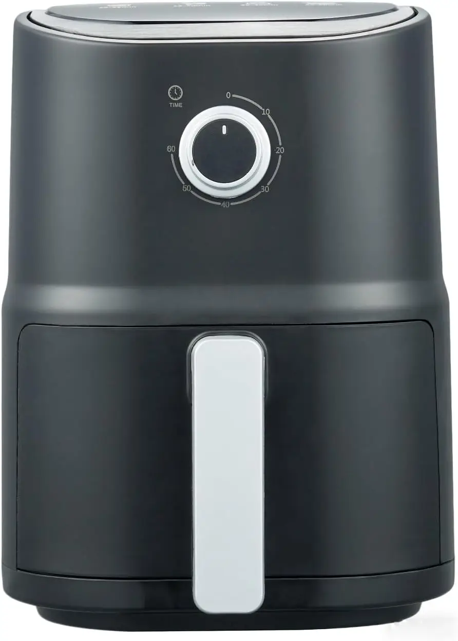 24V Portable Air Fryer 3.0L, One-Touch Operation Multicooker for Truck Travel RV Camping, Black – Quick Easy Meals in Minutes