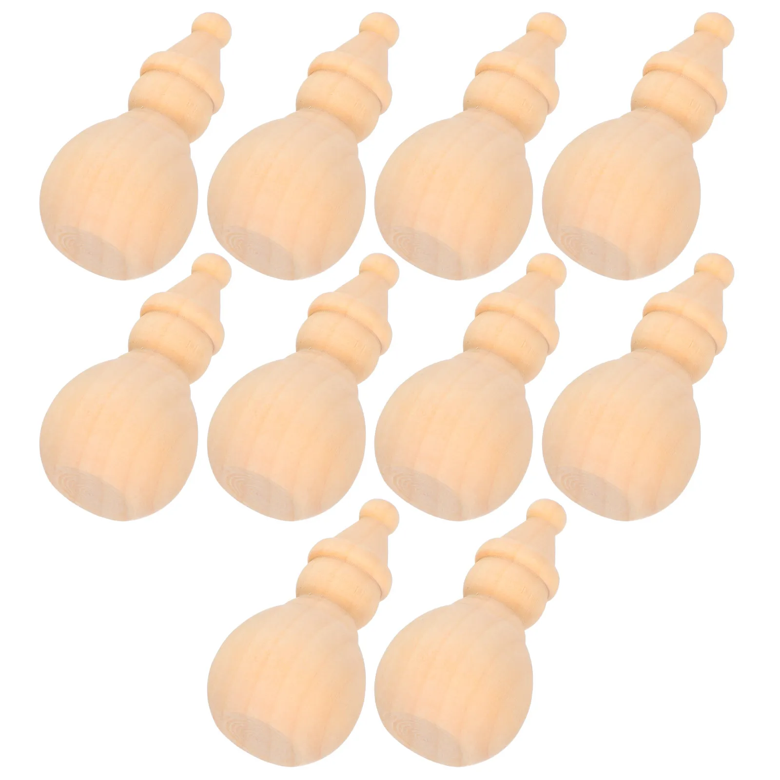 10Pcs Unfinished Wooden Snowman Peg Natural Smooth Surface for DIY Painting Holiday Decor Craft Art Projects Figures