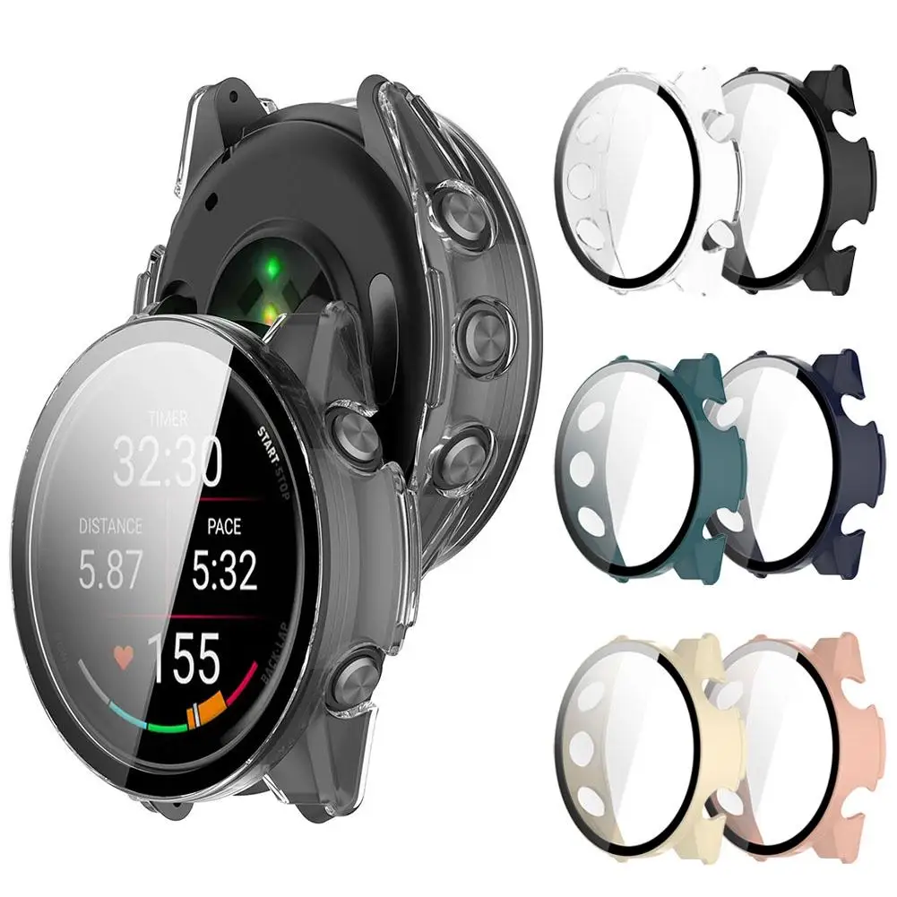 Folia z hartowanego szkła, etui ochronne do smartwatcha Garmin Forerunner 570 42mm/47mm, osłona ekranu, ramka ochronna Z7U2