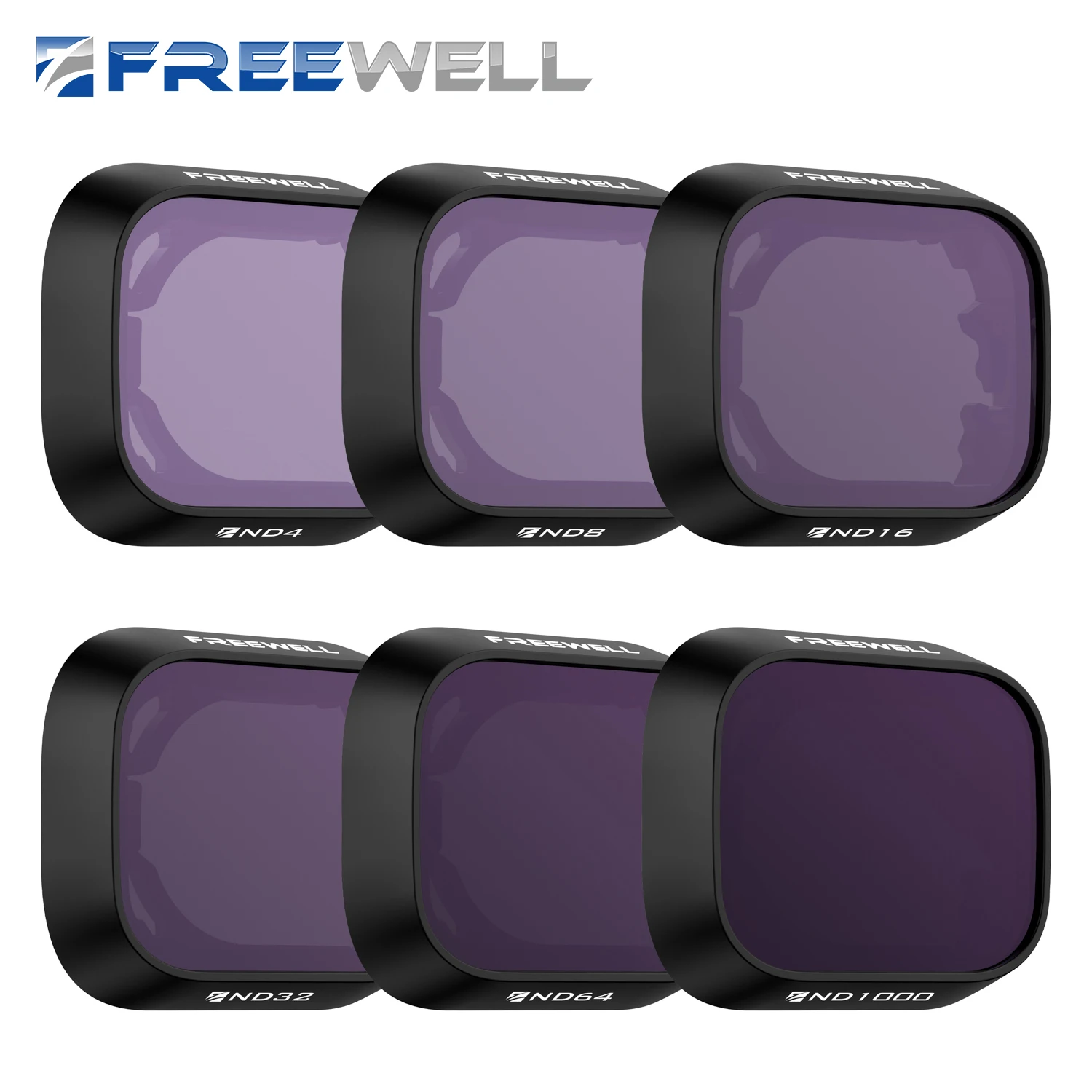 Freewell profesjonalny dron 6 sztuk/zestaw ND filtry dla DJI Mini 3/Mini 3 Pro ND4/8/16/32/64/ND1000 drony akcesoria filtracyjne