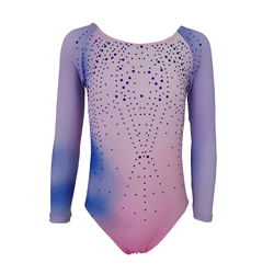 LIUHUO Customized Rhythmic Gymnastics Leotards Girls Women Purple Diamond Inlaid Dance Wear Competition Unitards