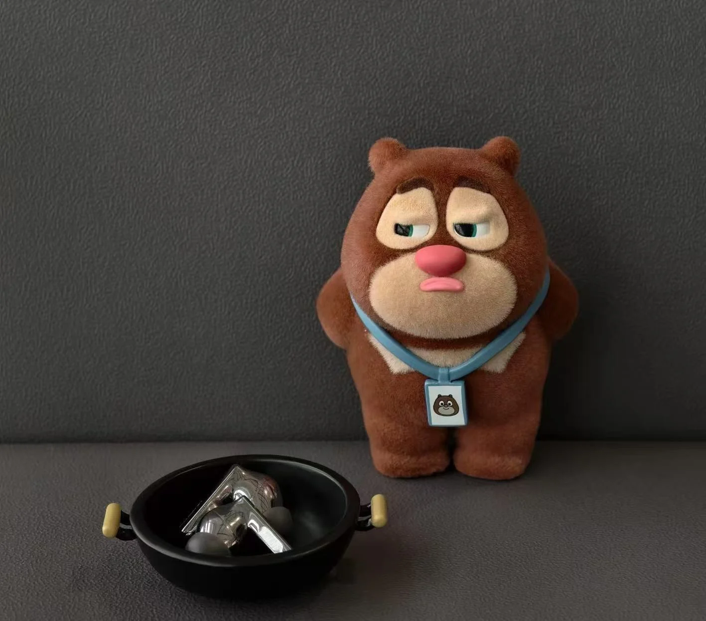 بقعة حقيقية جزء الوقت الدببة اليومية الدب يخطو الدب الكبير اثنين من أشكال متعددة الألوان أنيمي الشكل هدية سلسلة نموذج الحلي