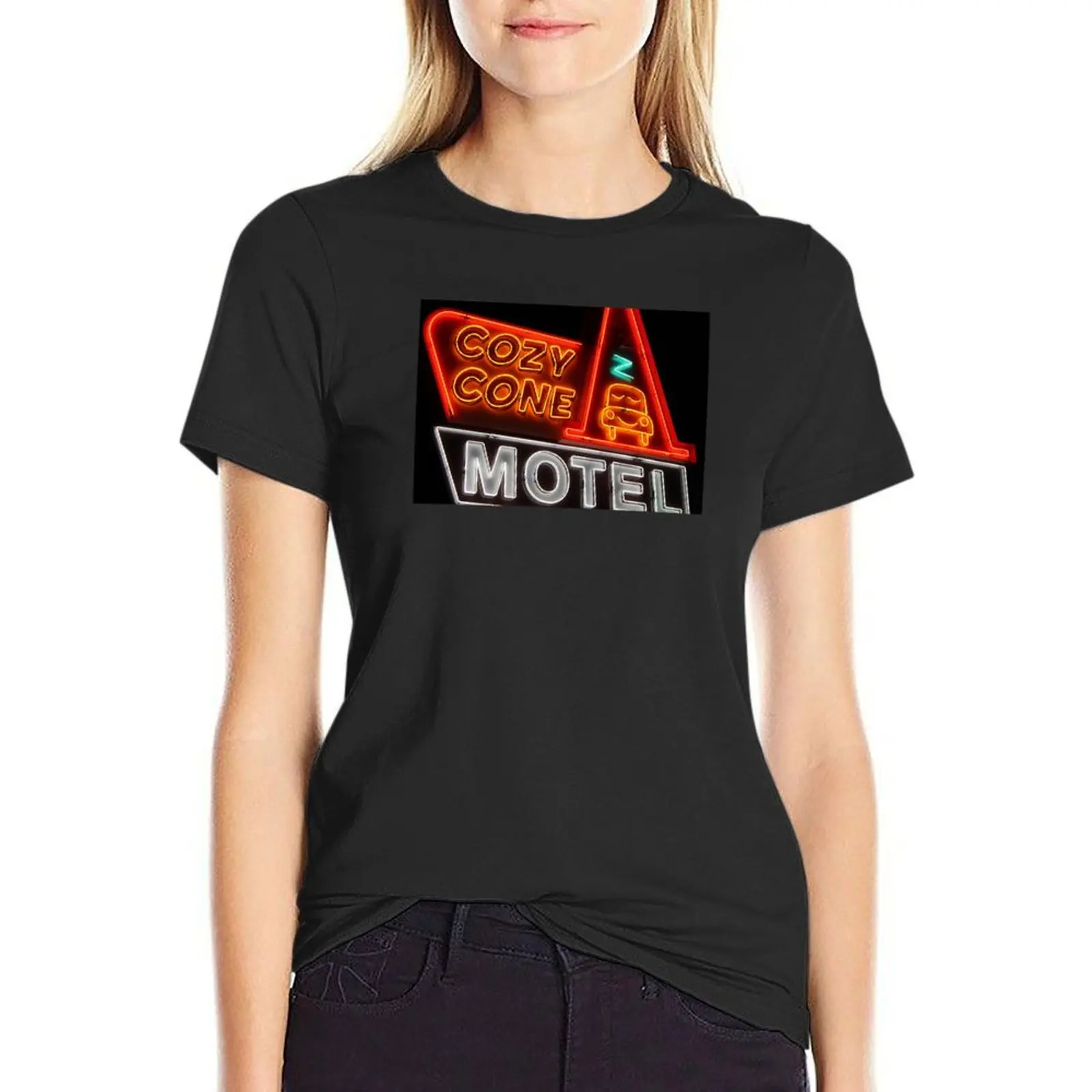 

Cozy Cone Motel T-Shirt animal print aesthetic clothes funny workout shirts for Women loose fit
