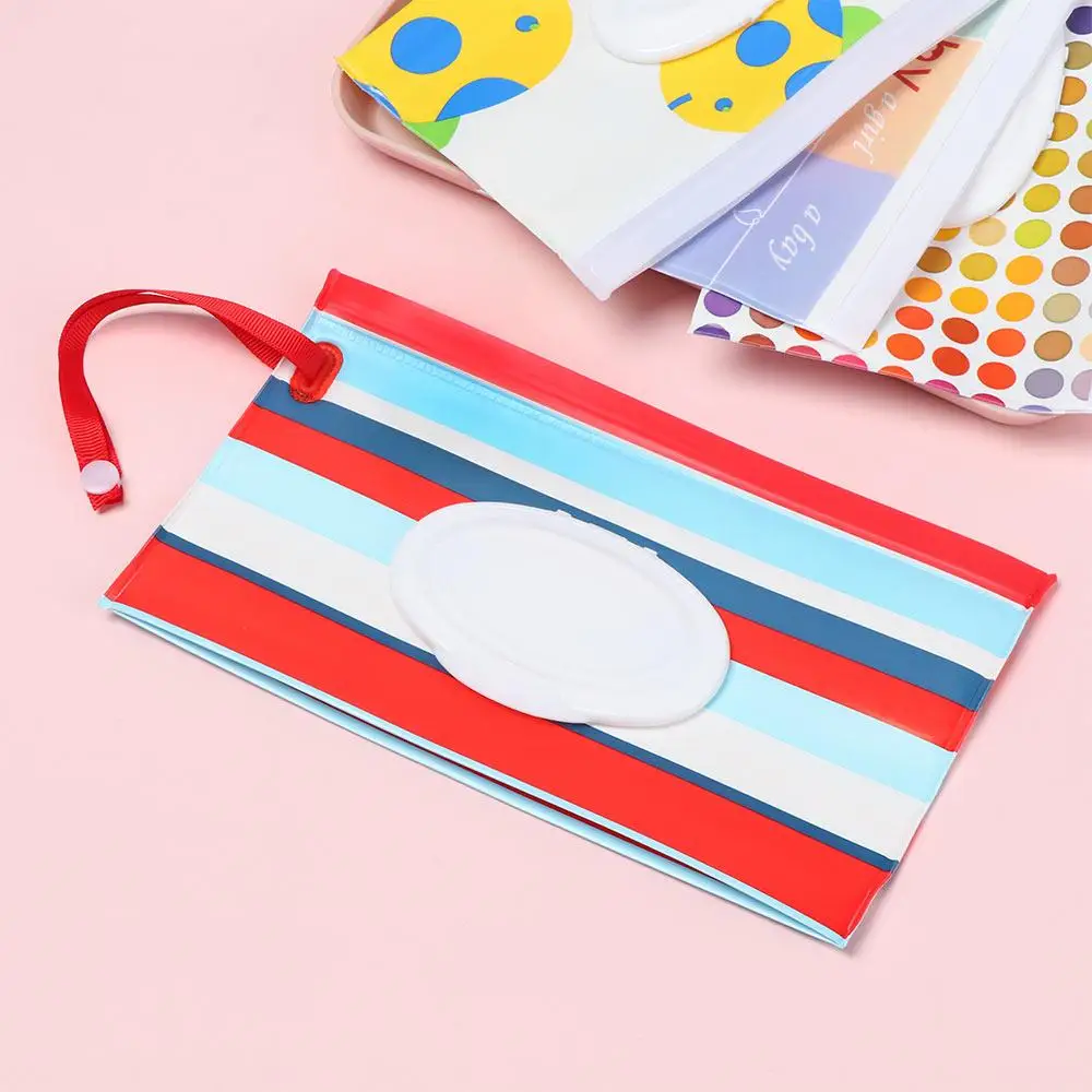Cute Outdoor Carrying Case  Product Snap-Strap Portable Tissue Box Stroller Accessories Wet Wipes Bag Cosmetic Pouch