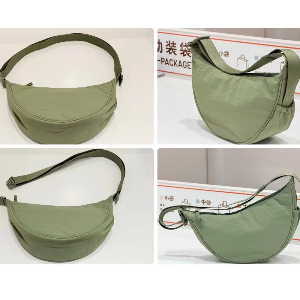 Umhängetasche für Damen, Trendige Dumpling-Tasche, Leichte Kleine Nylon-Schultertasche, Vielseitige Schultertasche – Detail 3