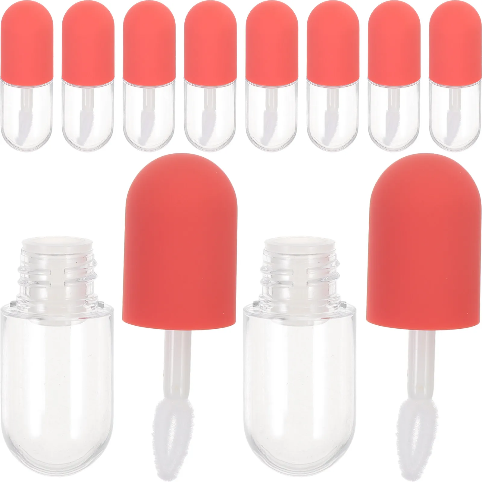10 Stück leere Lipgloss-Tuben, 4,5 ml, nachfüllbarer Behälter, tragbare, auslaufsichere Lippenbalsam-Flasche, Reise-Make-up-Tasche, unverzichtbar