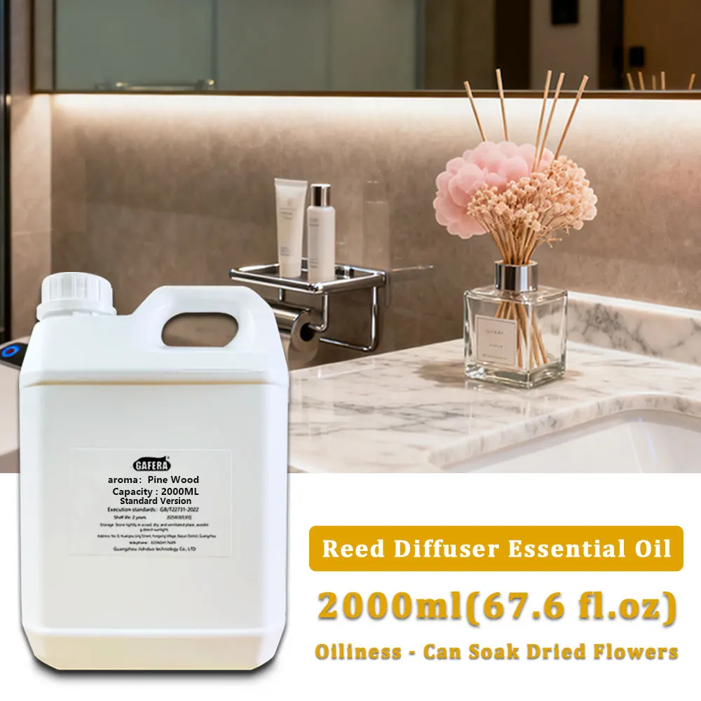 GAFERA 2000ml(67.6 fl.oz) Pine Wood/Cedar Aromatherapy Diffuser Supply Essential Oil For Reed Diffuser & Fireless Aroma Diffuser