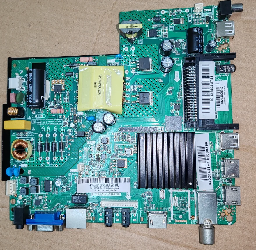 

HK.T.RT2841P638 Three in one TV motherboard, tested well, physical photo for V400HJ6-PE1 67--82V 550ma