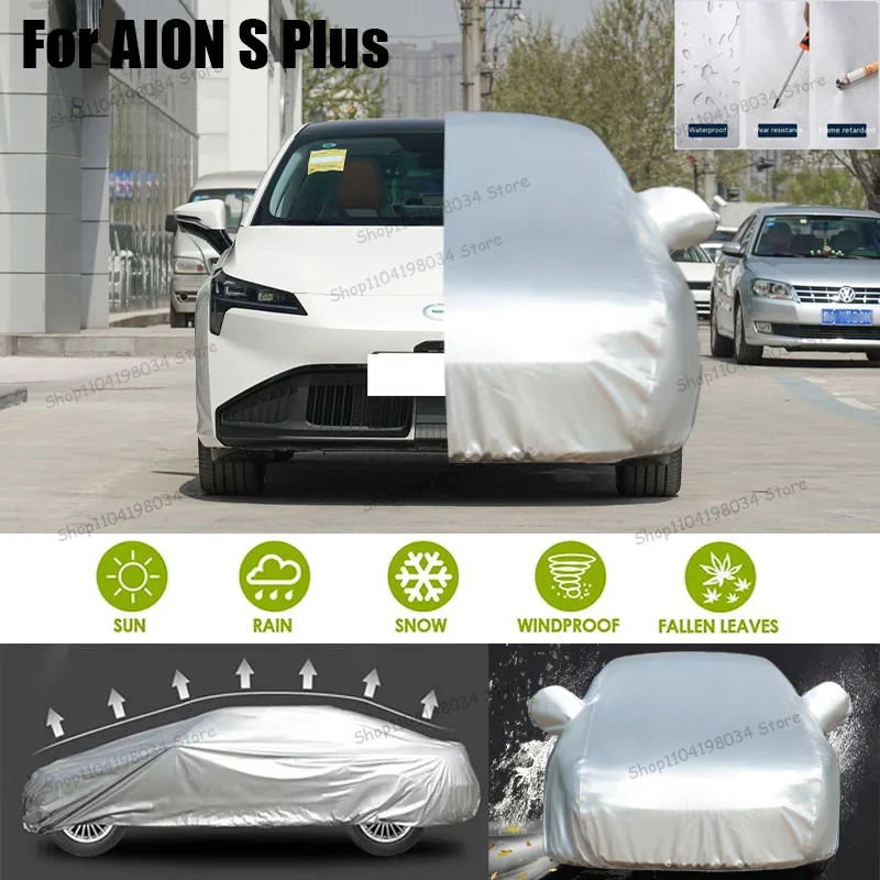 

For AION S Plus Auto parts Anti snow Anti dust Sunscreen Anti-uv Anti peeling paint And Anti Rainwater 210t car cover Car cover